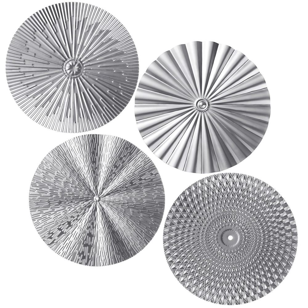 4 Pcs 12 Inch Metal Wall Art Decor Sunburst Hanging Metal Artwork Decor Wall🐥